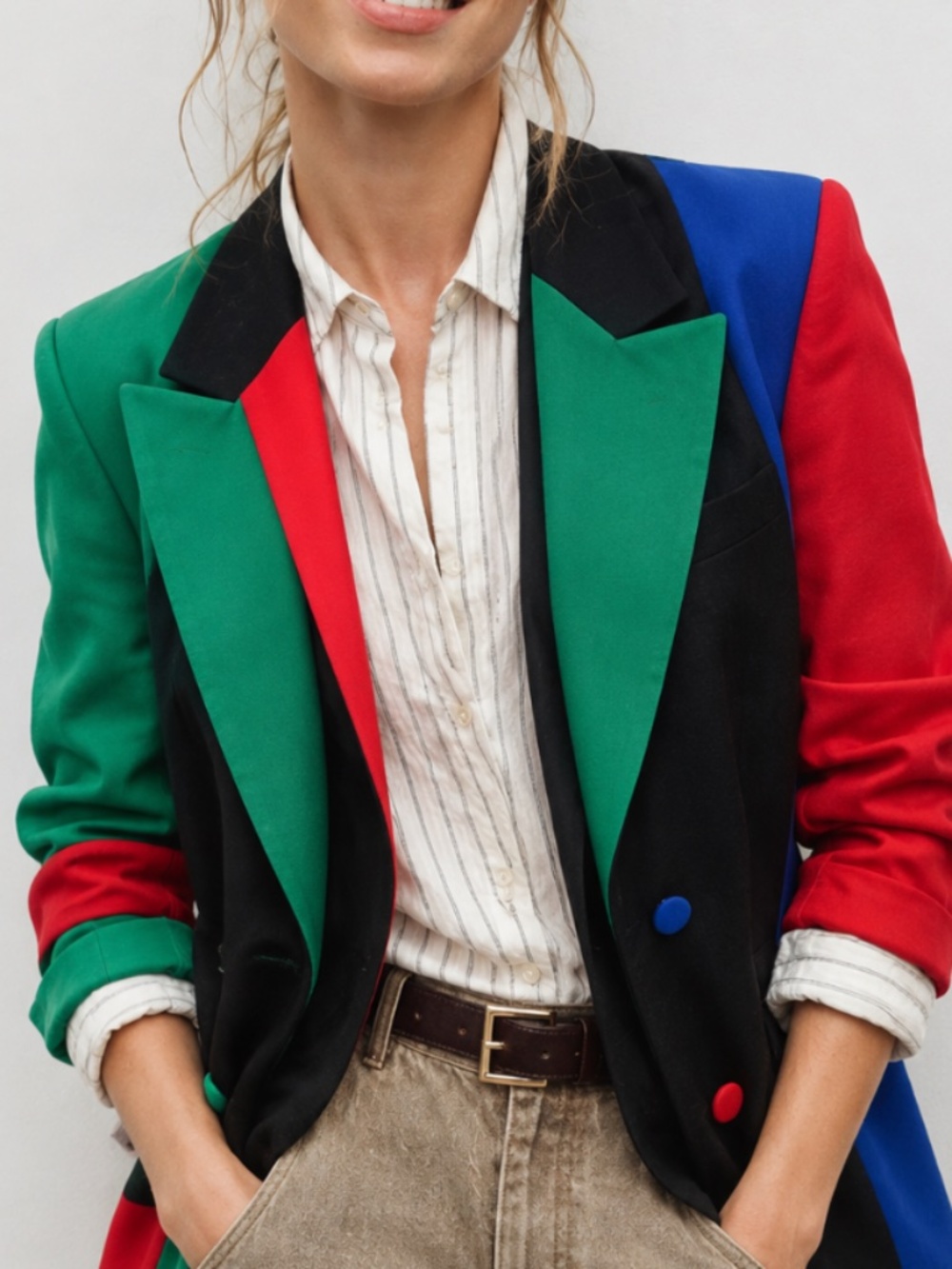 Vintage 80s Colorblock Blazer